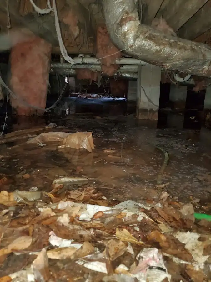 Crawl space flood assessment for Commercial Water Damage Restoration in Hiram